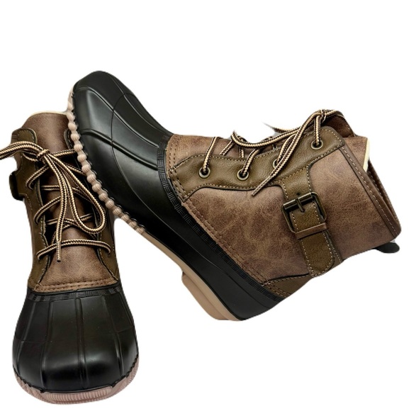 Madden Girl Lacee Duck Boots Women's Waterproof Winter Outdoor Plaid Lined 8M - Picture 6 of 12